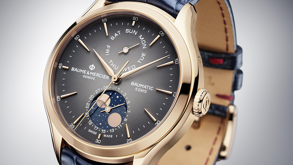 Baume & Mercier. Мануфактурные Clifton Baumatic и прямоугольные Hampton 